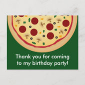 ピザバースデーパーティーありがとう ポストカード (正面)