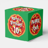 ピザバースデーパーティーの好意ミステリーボックス子供へ フェイバーボックス (裏面サイド)