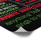 ピザバースデーパーティーチョークボード看板 ポスター (角)