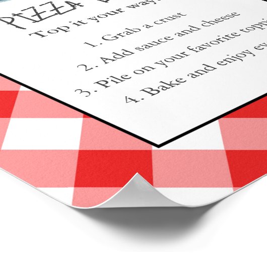 ピザバー標識 ポスター (角)