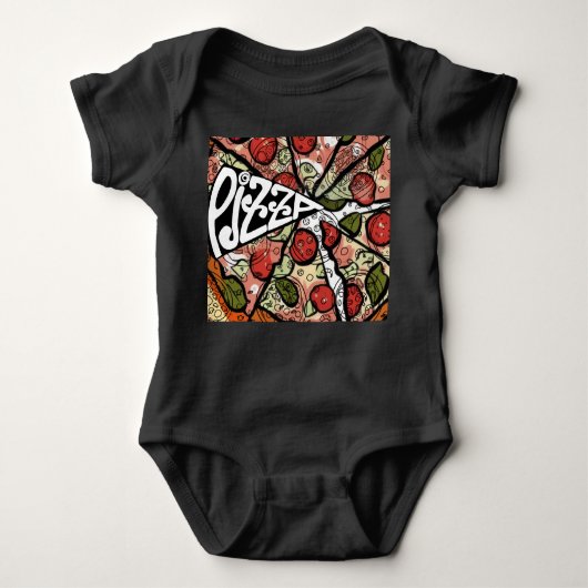 ピザパイ ベビーボディスーツ (正面)