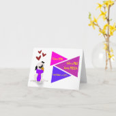 ピザパグ：私はあなたが折り畳んだグリーティングカードが大好き カード (黄色い花)