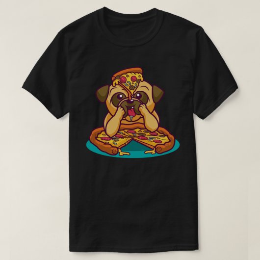 ピザパグTシャツ Tシャツ (デザイン正面)