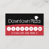 ピザパスタレストランブラック&レッドロイヤリティ ロイヤリティカード (正面)