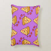ピザパタおもしろいン紫の子供の男の子 アクセントクッション (裏面(縦))