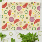 ピザパターン2 キッチンタオル (折り畳み)