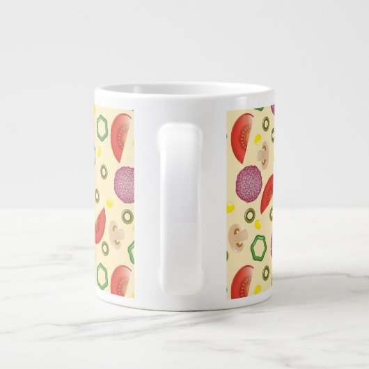 ピザパターン2 ジャンボコーヒーマグカップ (裏面)