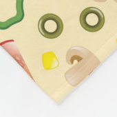 ピザパターン2 フリースブランケット (角)