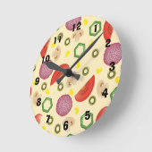 ピザパターン2 ラウンド壁時計 (傾斜)