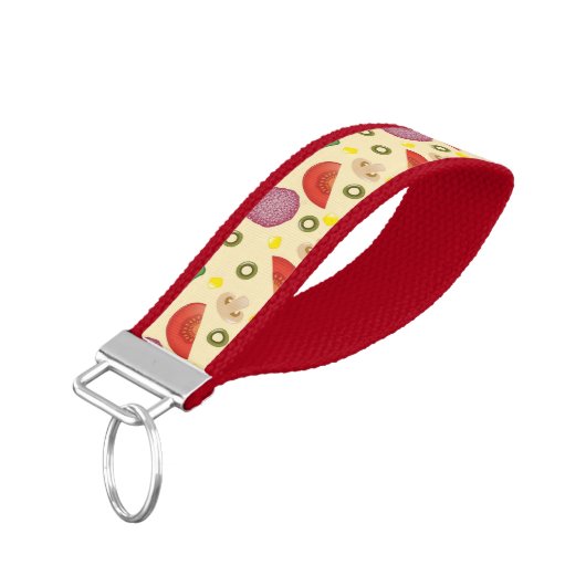 ピザパターン2 リストバンドキーホルダー (アングル下)