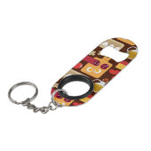 ピザパターン キーホルダー栓抜き (正面アングル)