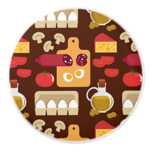 ピザパターン セラミックノブ (正面)