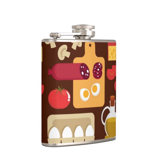 ピザパターン フラスク (右)