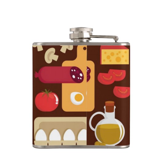 ピザパターン フラスク (裏面)