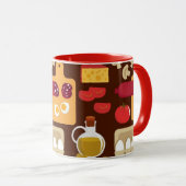 ピザパターン マグカップ (正面右)