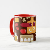 ピザパターン マグカップ (正面左)