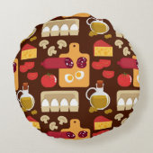 ピザパターン ラウンドクッション (裏面)