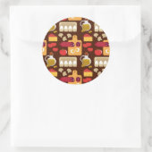 ピザパターン ラウンドシール (バッグ)