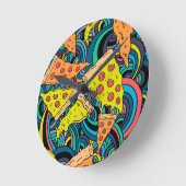 ピザパターン ラウンド壁時計 (傾斜)