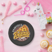 ピザパパーソナライズされたレス誕生日パーティー、任意の年齢 ペーパープレート (パーティー)