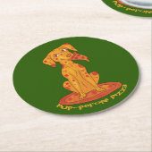 ピザパピー ラウンドペーパーコースター (アングル)