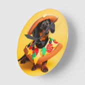 ピザパピー ラウンド壁時計 (傾斜)