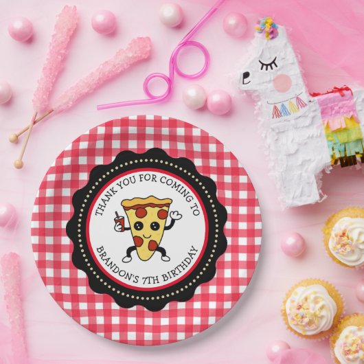 ピザパーソナライズされたパーティー誕生日紙プレート ペーパープレート (パーティー)