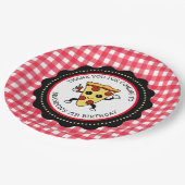 ピザパーソナライズされたパーティー誕生日紙プレート ペーパープレート (アングル)