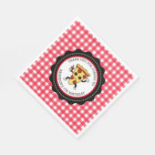 ピザパーソナライズされたパーティー誕生日紙 スタンダードランチョンナプキン (角)