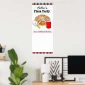 ピザパーソナライズされた誕生日パーティーポスターサイン! ポスター (ホームオフィス)