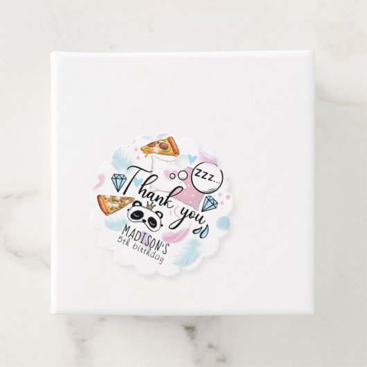 ピザパーソナライズされた&パジャマススランバーパーティー フェイバータグ (インサイチュ)