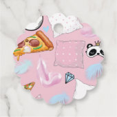 ピザパーソナライズされた&パジャマススランバーパーティー フェイバータグ (裏面)