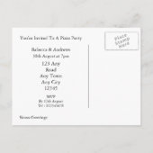 ピザパーティの招待状 インビテーションポストカード (裏面)