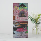 ピザパーティの招待状 招待状 (スタンド正面)