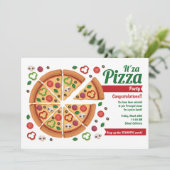 ピザパーティの招待状 招待状 (スタンド正面)