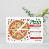 ピザパーティの招待状 招待状 (スタンド正面)