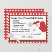 ピザパーティーありがとうご注意 サンキューカード (正面/裏面)