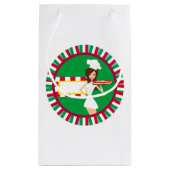 ピザパーティーのギフトバッグ スモールペーパーバッグ (裏面)