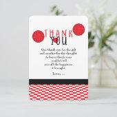 ピザパーティーの誕生日ペパロニ感謝カード サンキューカード (スタンド正面)