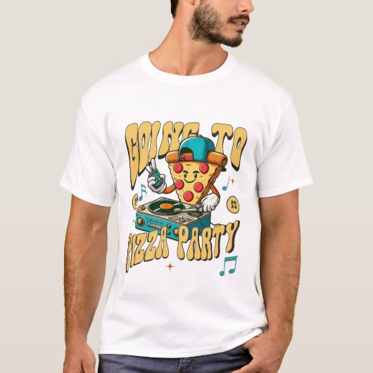 ピザパーティーへ行こう Tシャツ (正面)