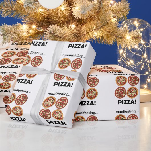 ピザパーティーを引き寄せる ラッピングペーパー (クリスマス)
