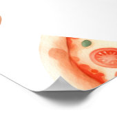 ピザパーティーウェルカムサインピザ誕生日ウェルカム ポスター (角)