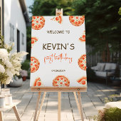 ピザパーティーウェルカムサインピザ誕生日ウェルカム ポスター