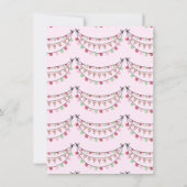 ピザパーティーガールズファースト誕生日 招待状 (裏面)