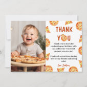 ピザパーティーサンキューカード誕生日 サンキューカード (正面)