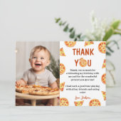 ピザパーティーサンキューカード誕生日 サンキューカード (スタンド正面)