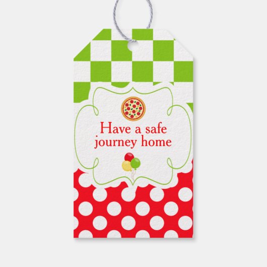 ピザパーティーサンキューギフトラベル ギフトタグ (裏面)
