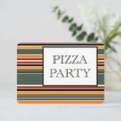 ピザパーティーストライプ 招待状 (スタンド正面)