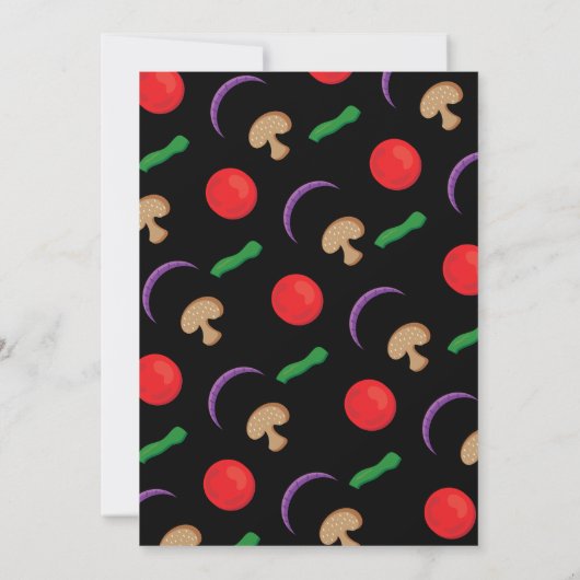 ピザパーティースライス誕生日パーティー 招待状 (裏面)