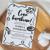 ピザパーティーチャオバンビノベビーシャワー招待状 招待状